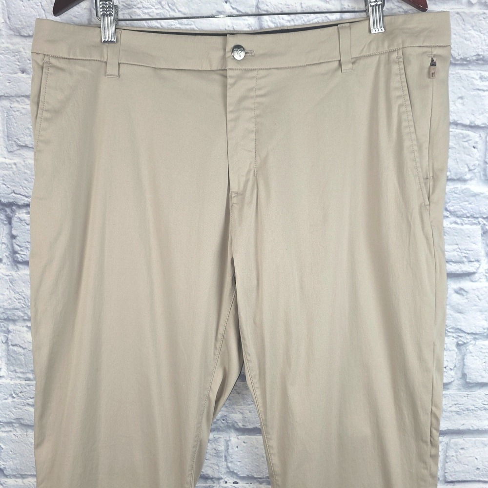 Birddogs Mens Khaki‎ Tech Chino Pants Slim Fit Stretch Tan Beige Size 38X34